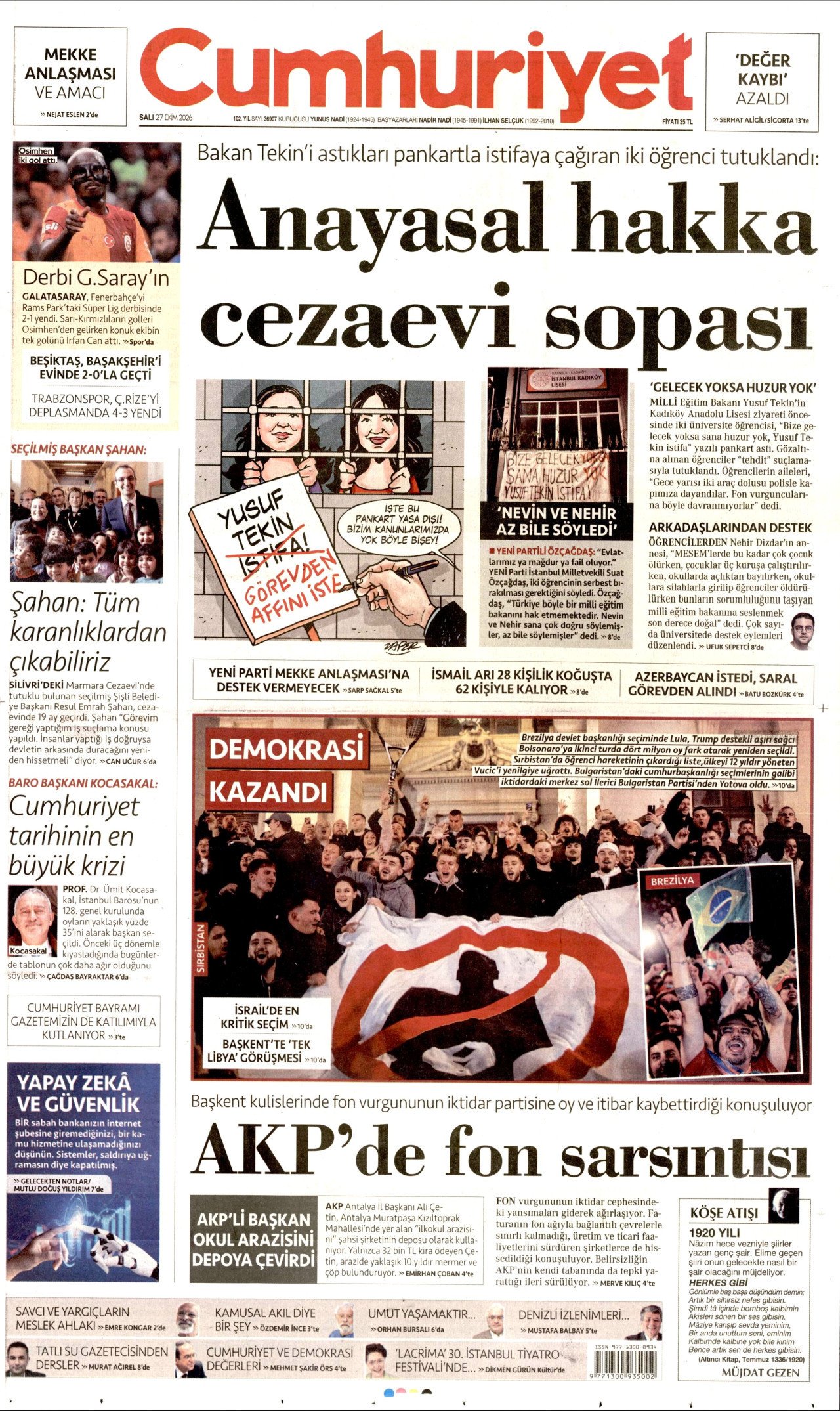Gazete Manşetleri - 27 Ekim 2026 - 44
