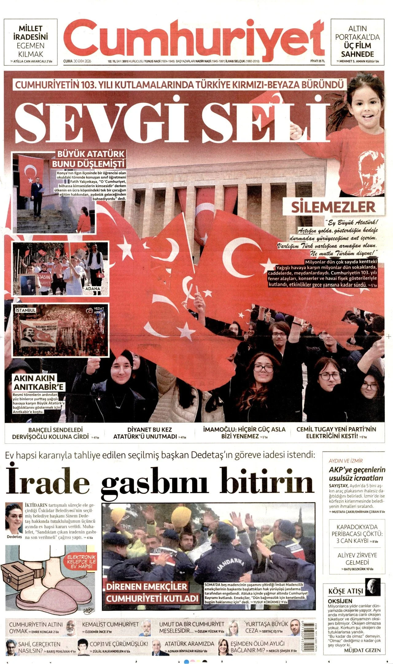 Gazete Manşetleri - 30 Ekim 2026 - 53