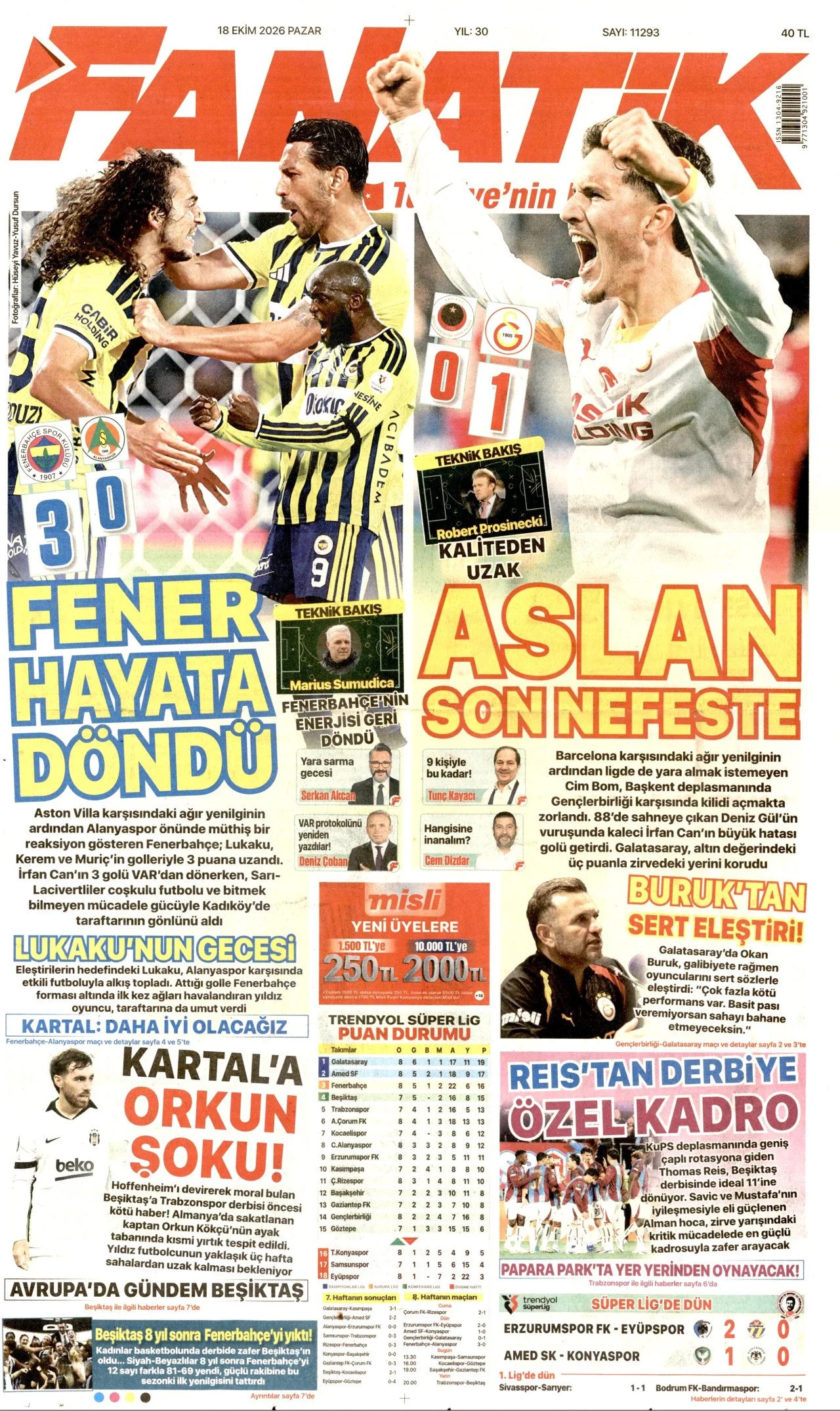 Gazete Manşetleri - 18 Ekim 2026 - 30