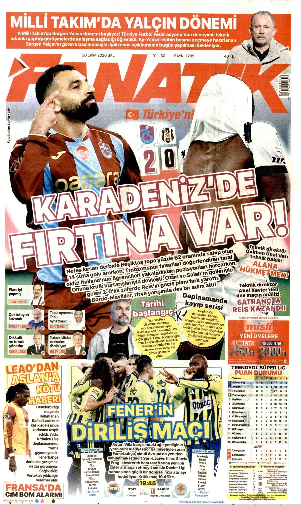 Gazete Manşetleri - 20 Ekim Salı - 52