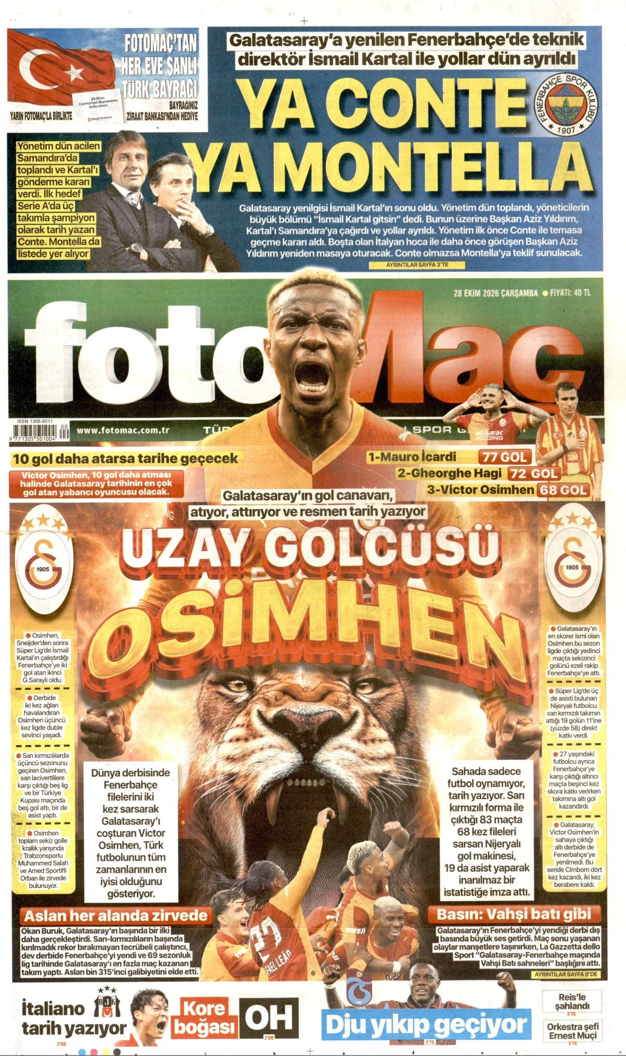 Gazete Manşetleri - 28 ekim 2026 - 46