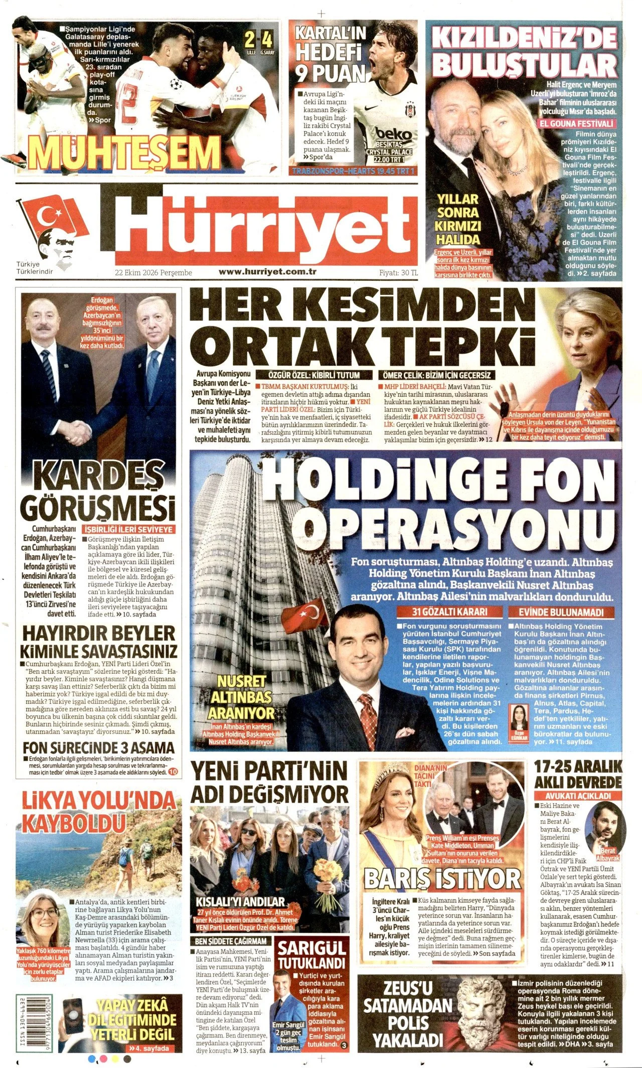 Gazete Manşetleri - 22 Ekim 2026 - 45