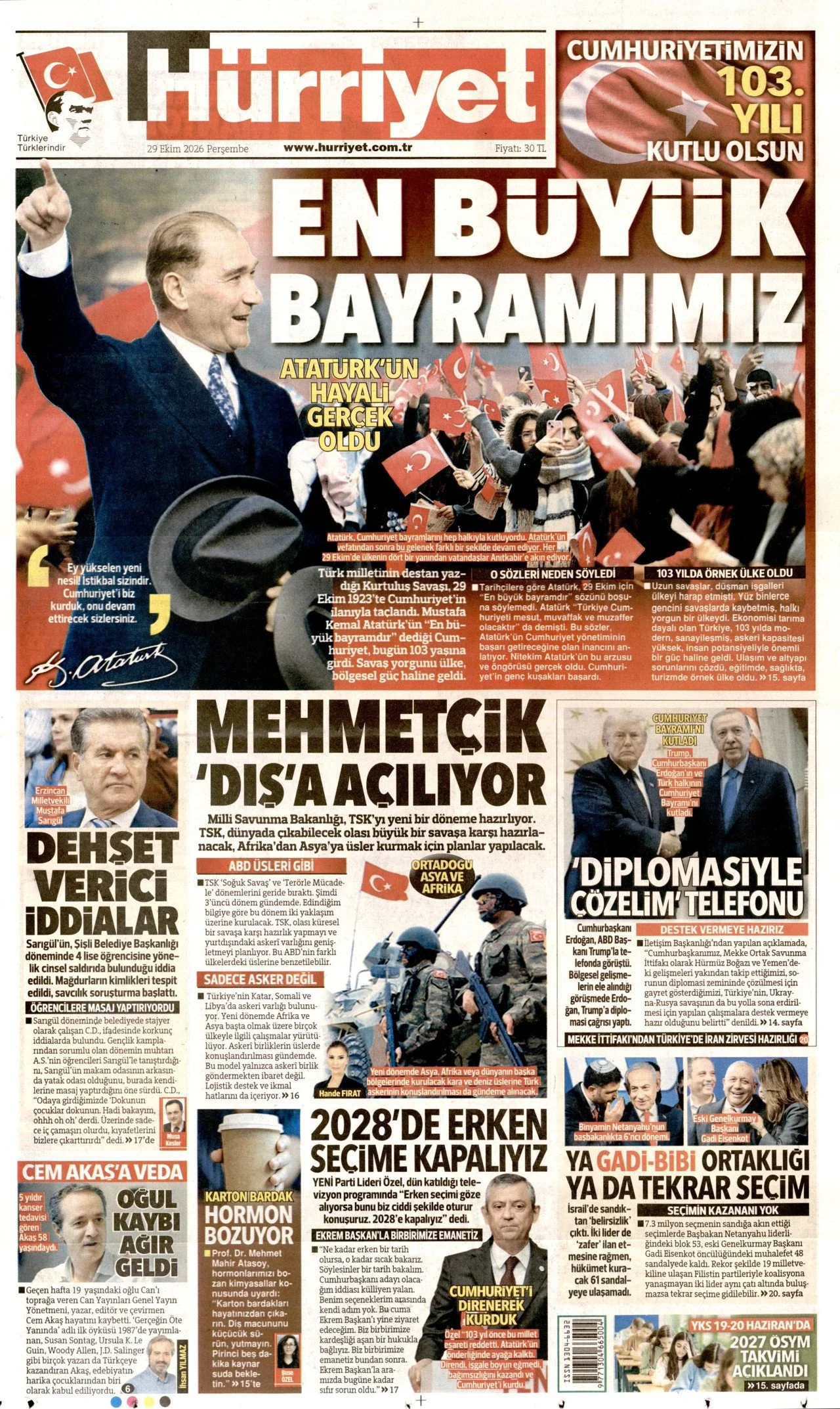 Gazete Manşetleri - 29 Ekim 2026 - 46