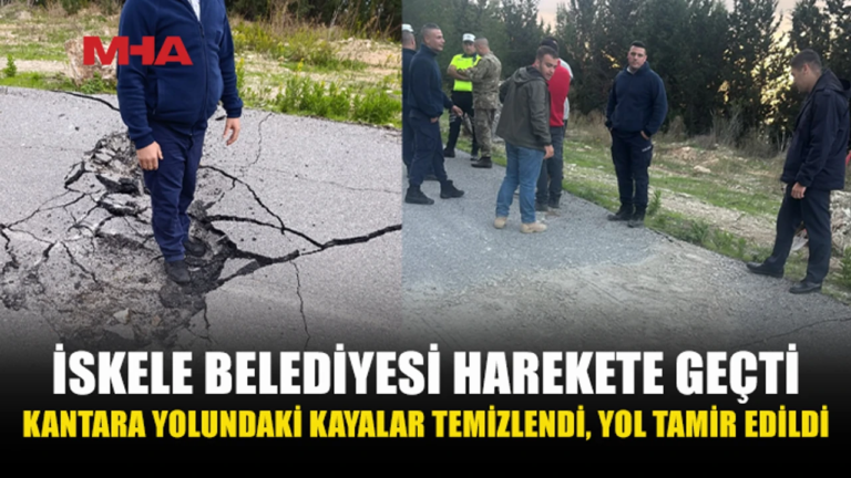 İSKELE BELEDİYESİ HABERİMİZİN ARDINDAN HAREKETE GEÇTİ: KANTARA YOLU TEMİZLENDİ
