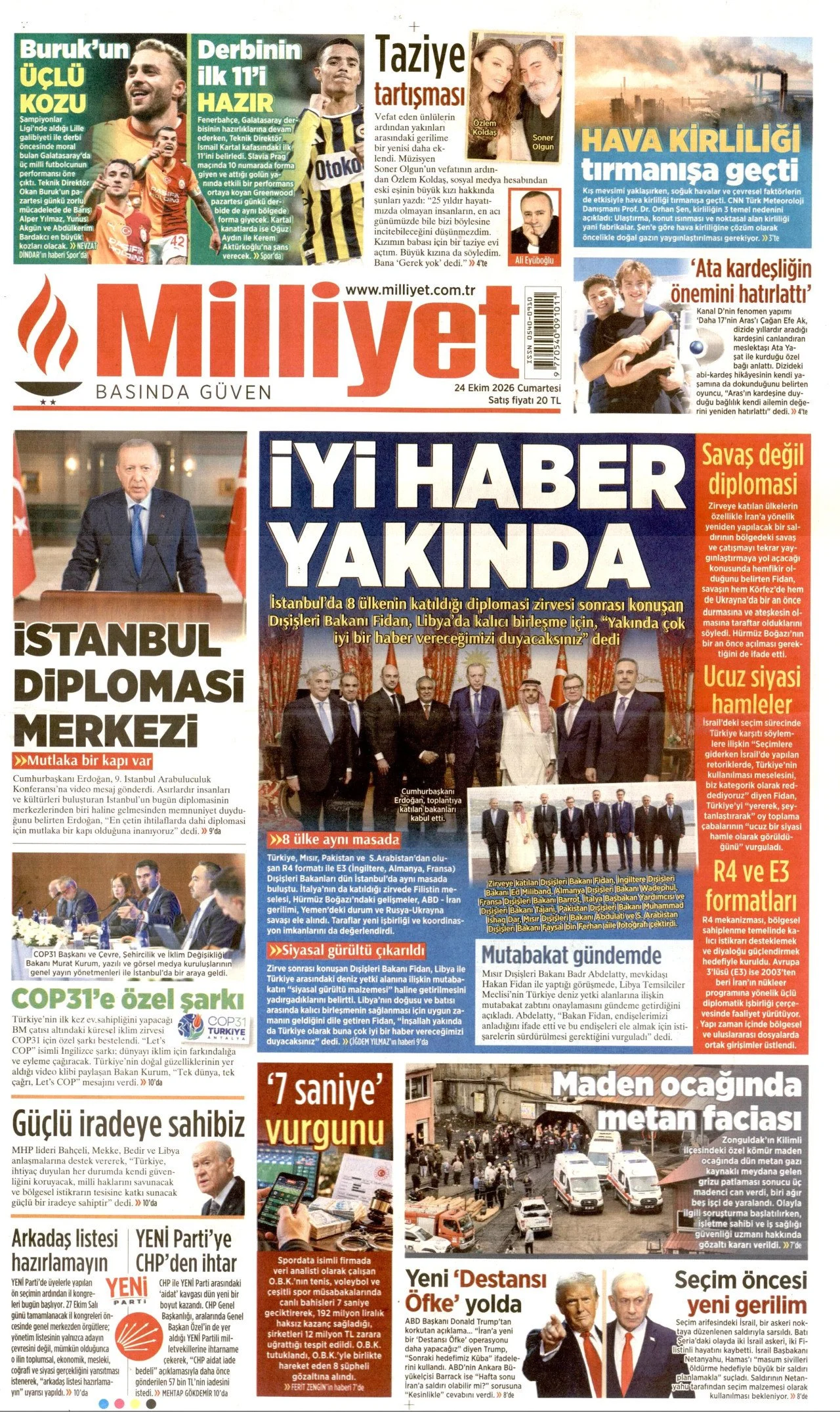 Gazete Manşetleri - 24 Ekim 2026 - 30