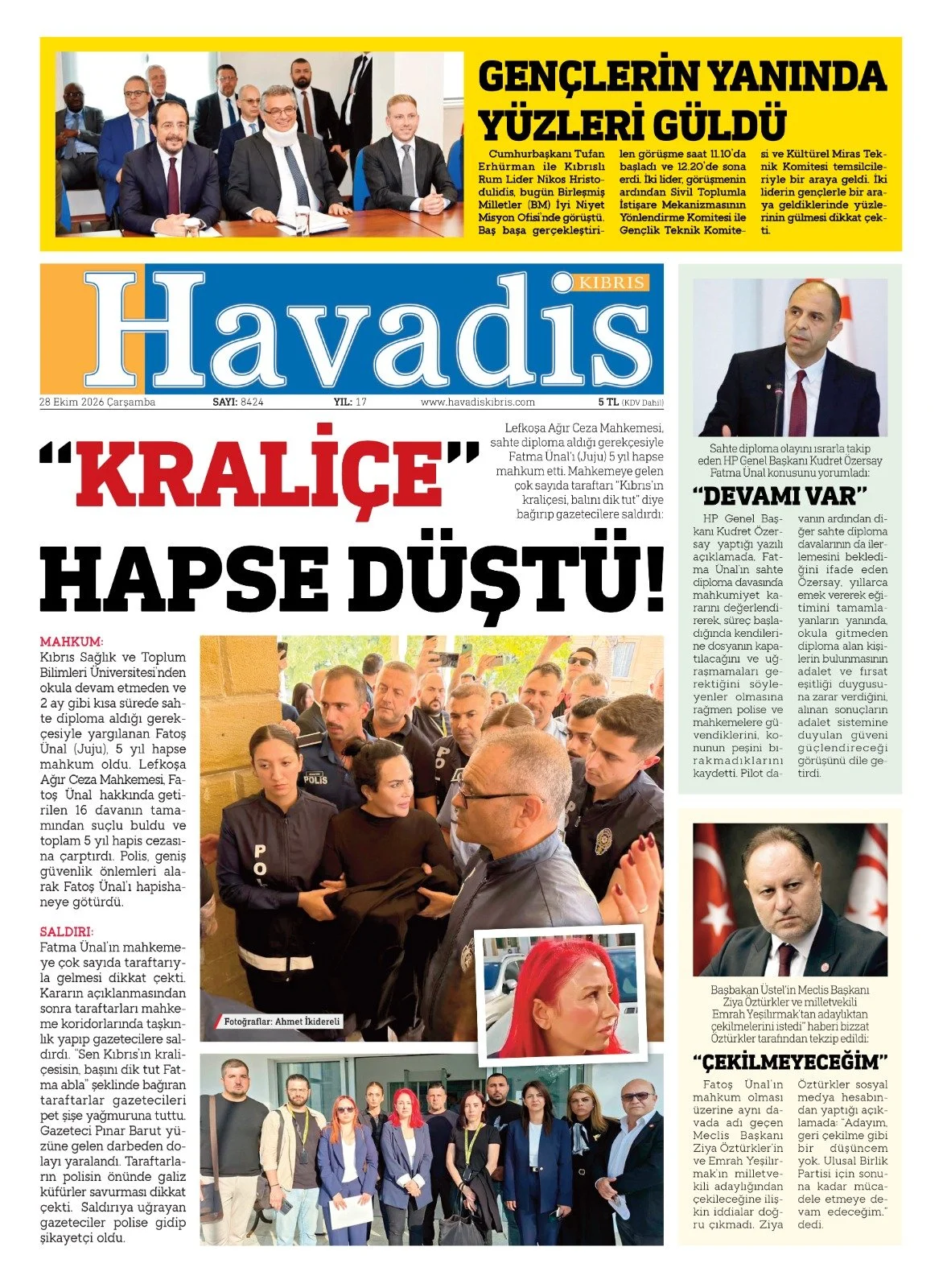 Gazete Manşetleri - 28 ekim 2026 - 14