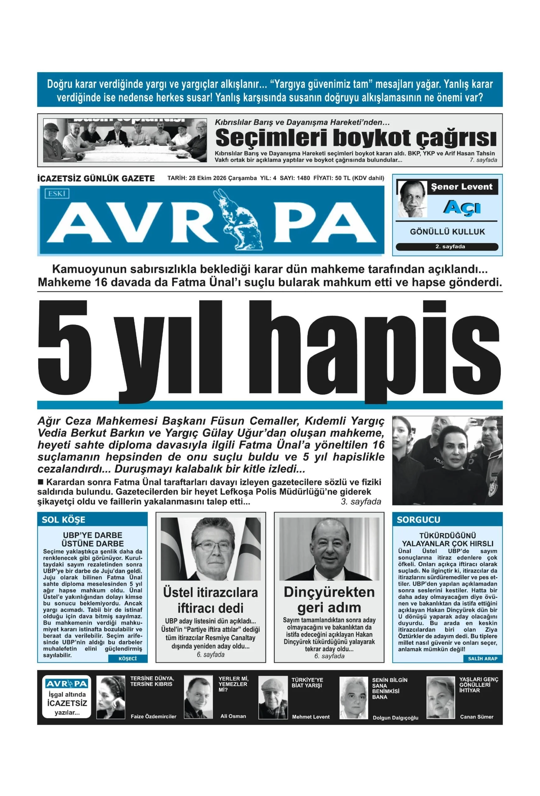 Gazete Manşetleri - 28 ekim 2026 - 4