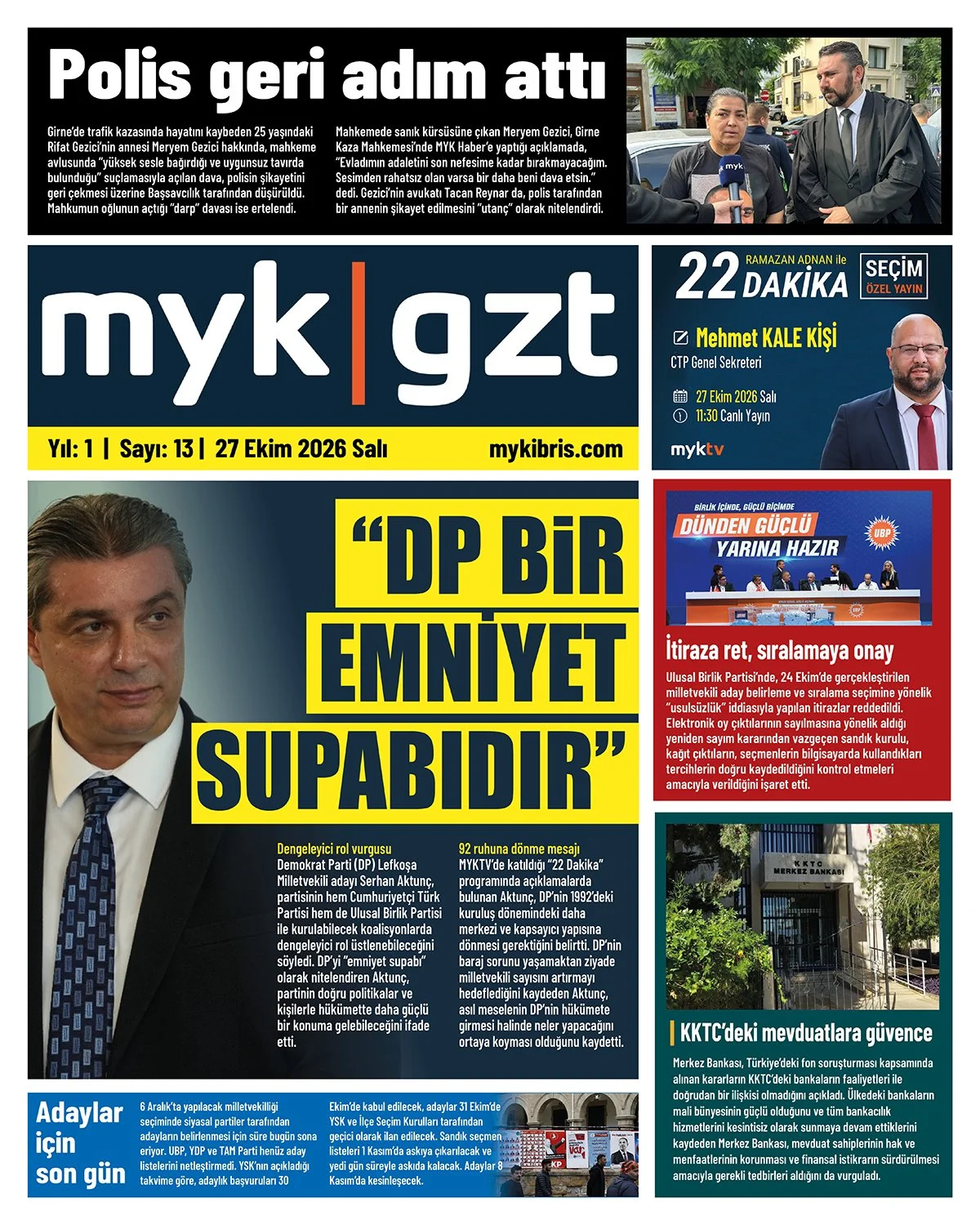 Gazete Manşetleri - 27 Ekim 2026 - 6