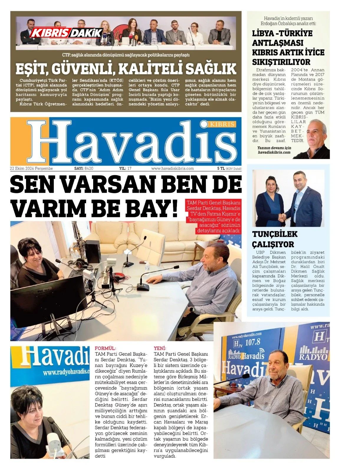 Gazete Manşetleri - 22 Ekim 2026 - 14