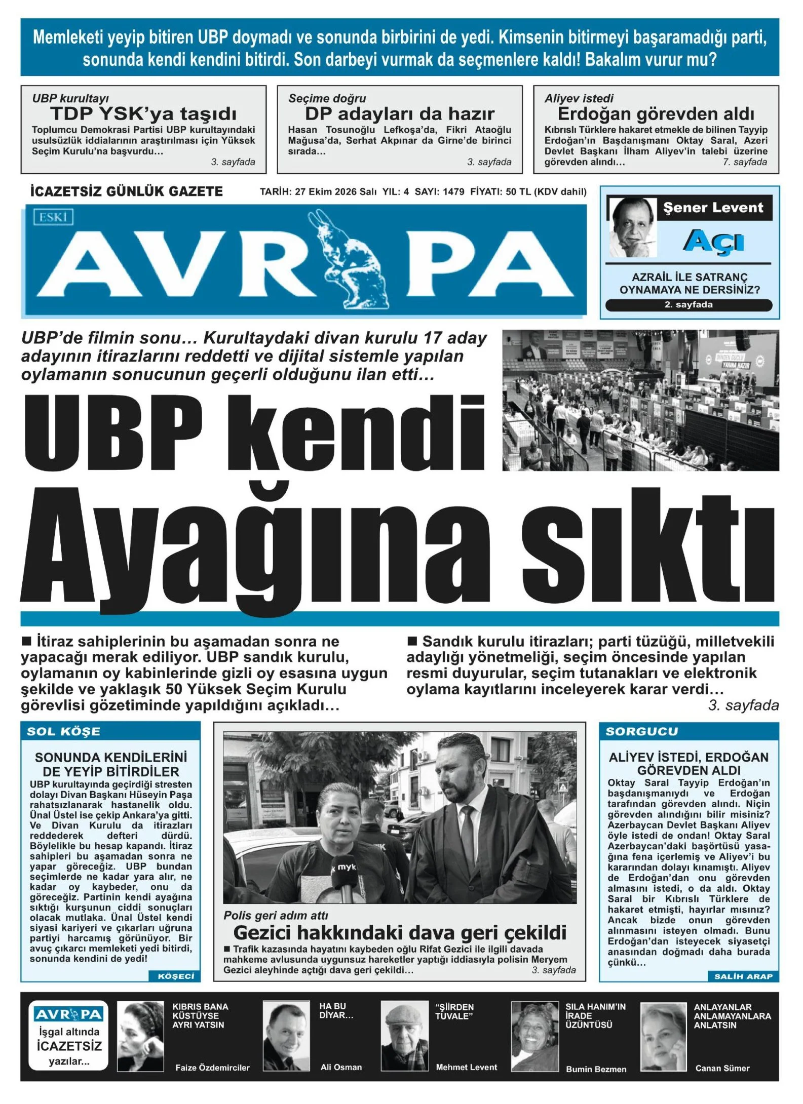 Gazete Manşetleri - 27 Ekim 2026 - 4
