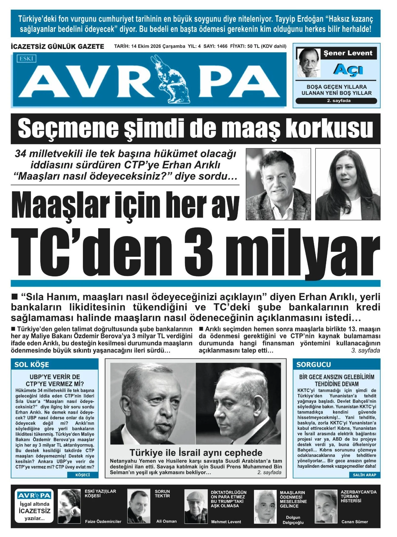 Gazete Manşetleri - 14 Ekim 2026 - 7