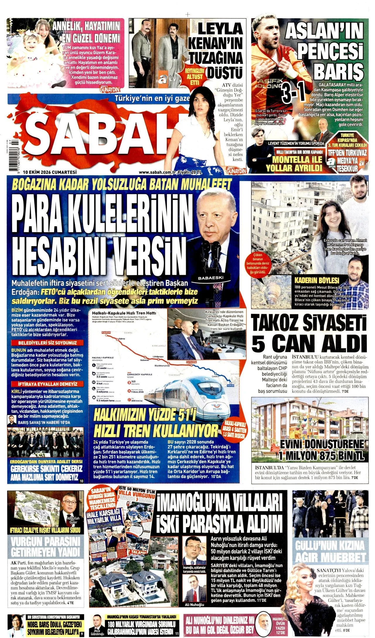Gazete Manşetleri - 10 Ekim 2026 - 31