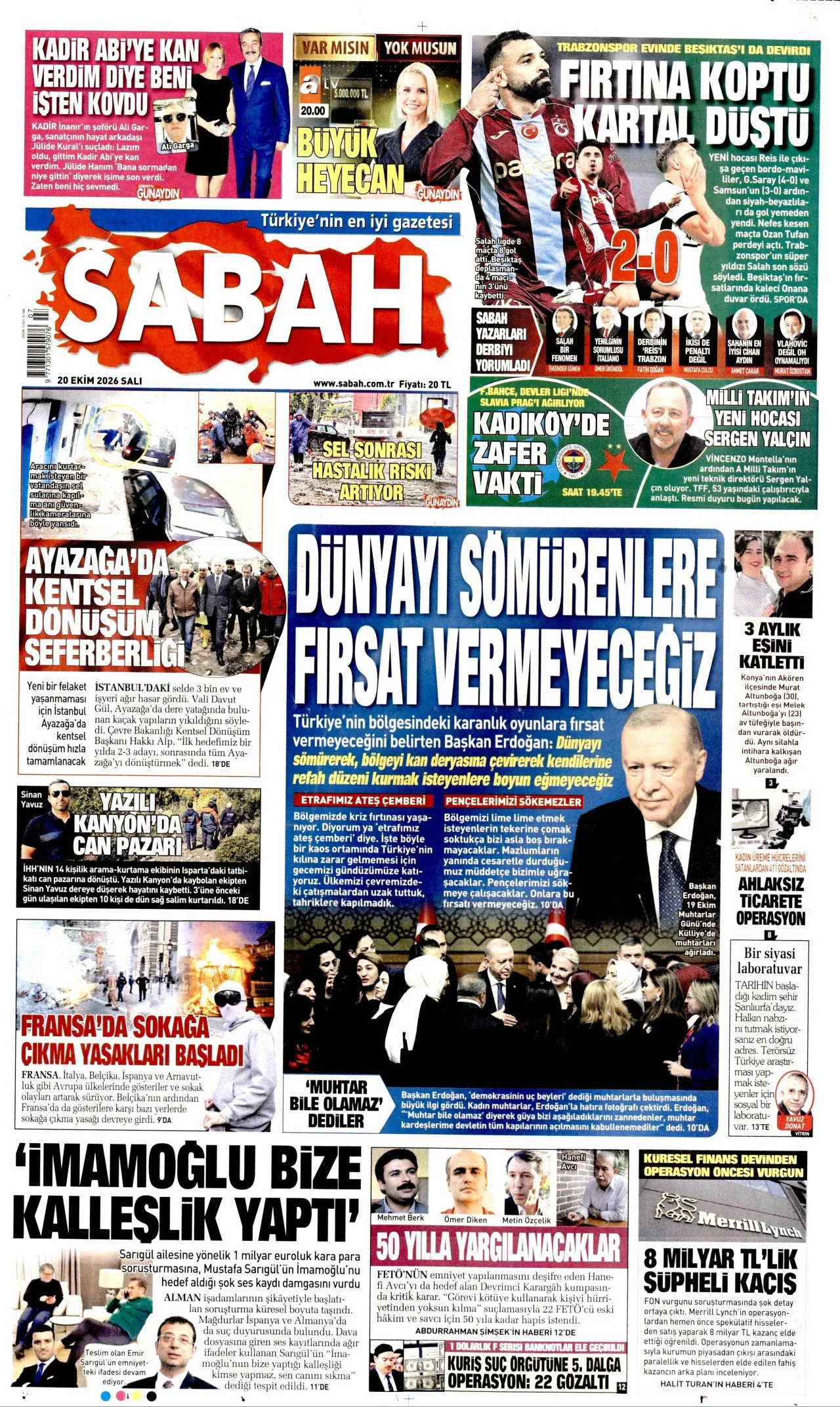 Gazete Manşetleri - 20 Ekim Salı - 48