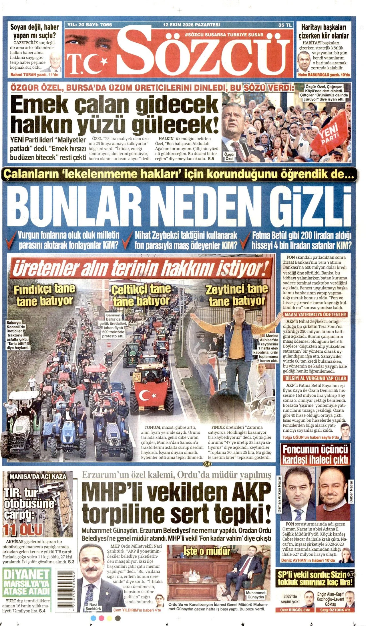 Gazete Manşetleri- 12 Ekim 2026 - 36