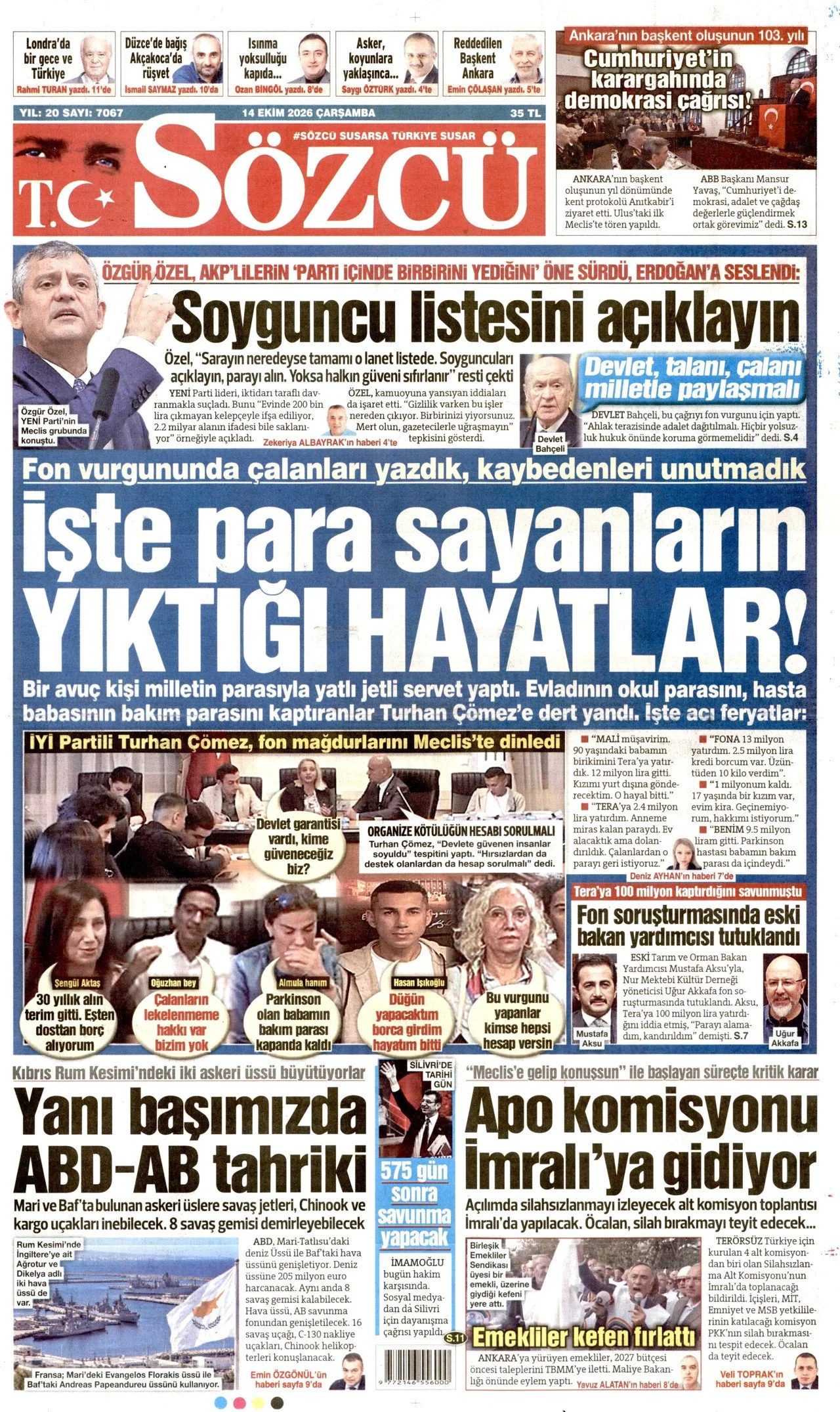 Gazete Manşetleri - 14 Ekim 2026 - 46