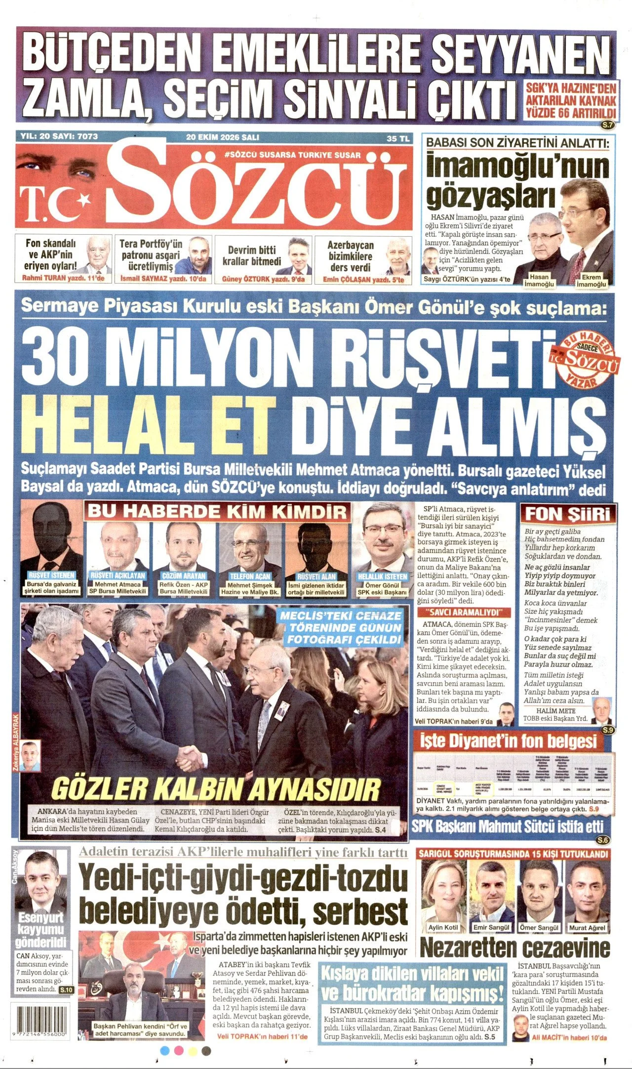 Gazete Manşetleri - 20 Ekim Salı - 49