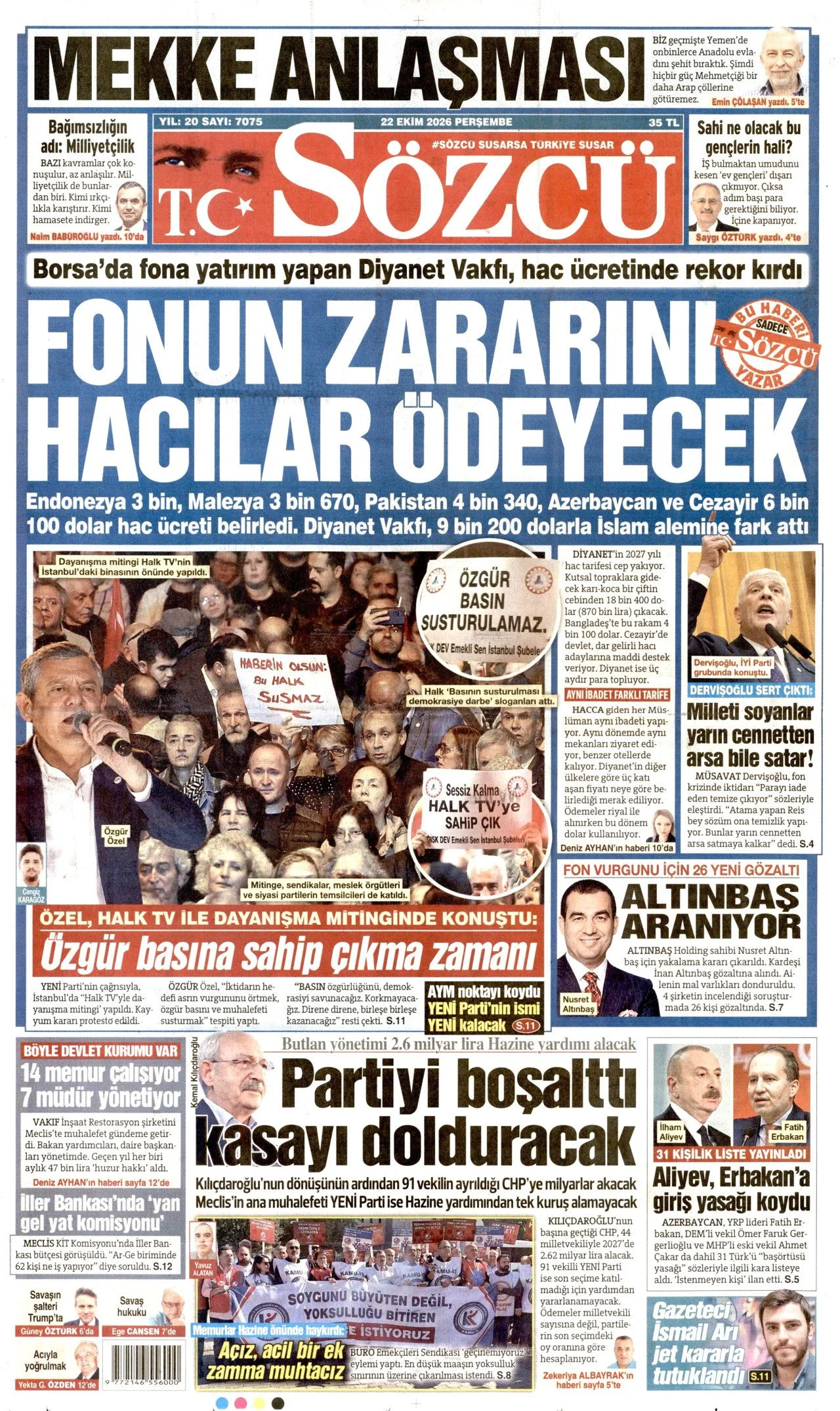 Gazete Manşetleri - 22 Ekim 2026 - 47