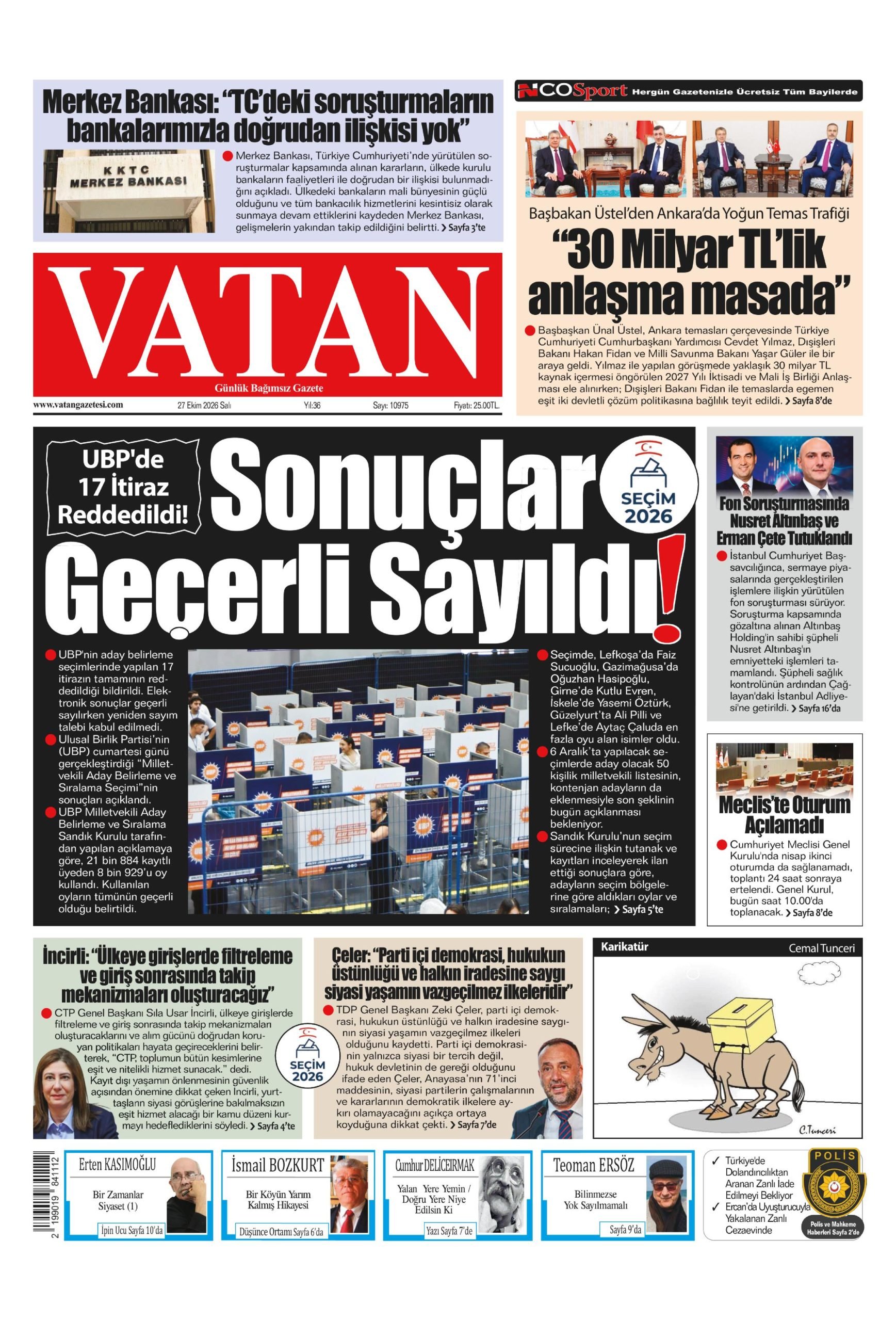 Gazete Manşetleri - 27 Ekim 2026 - 14